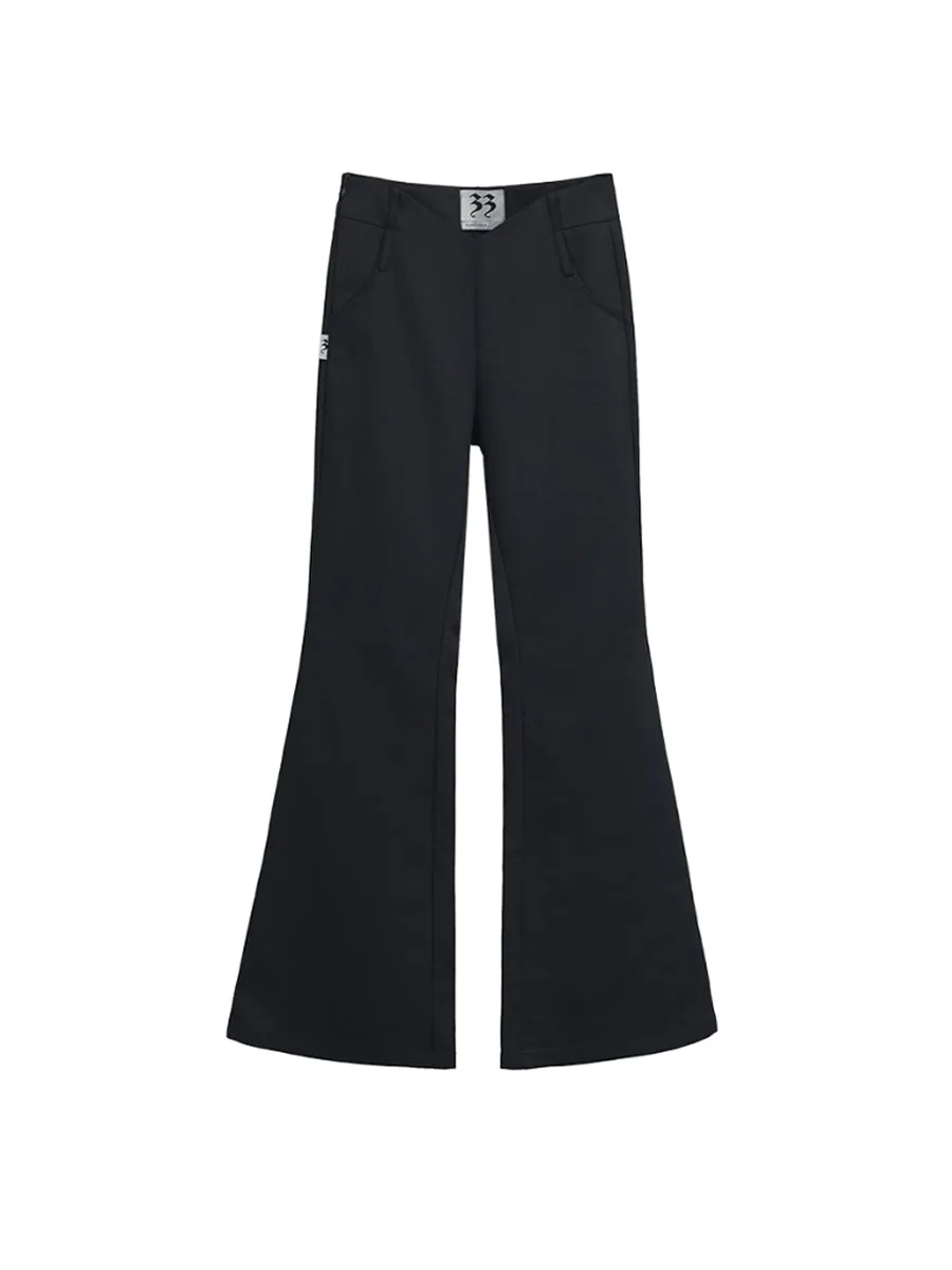 【24s May.】Curved Workwear Fabric Flared Pants