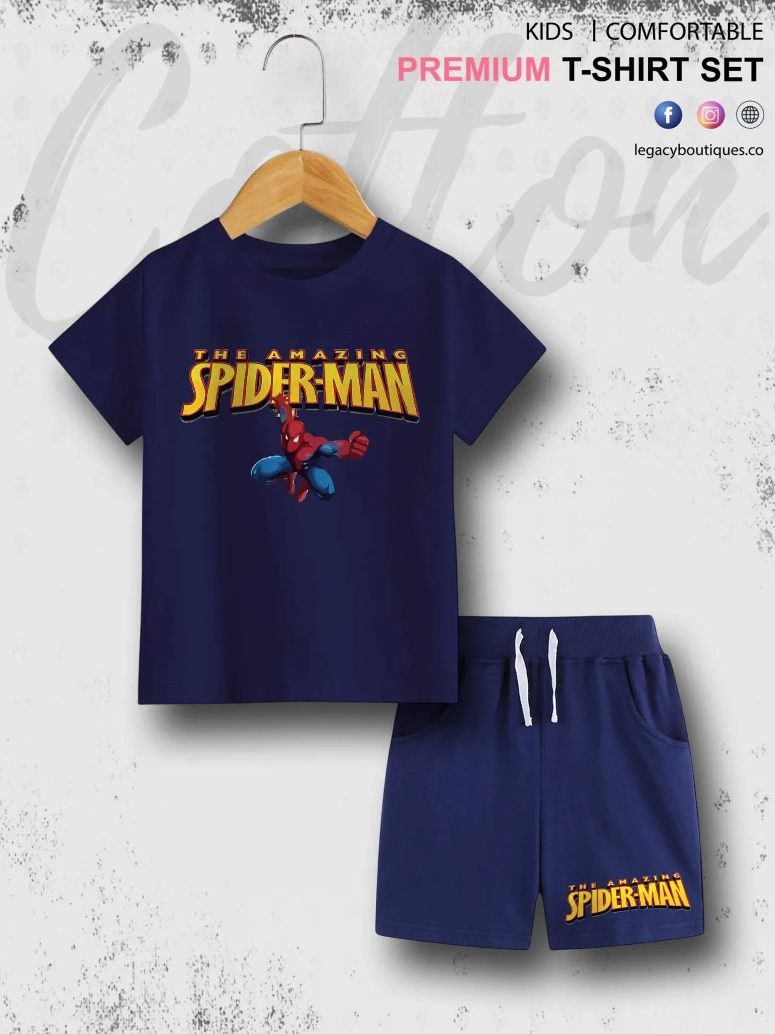 6 Month To 6 Year Babies The Amazing Print High Quality T-shirt Set