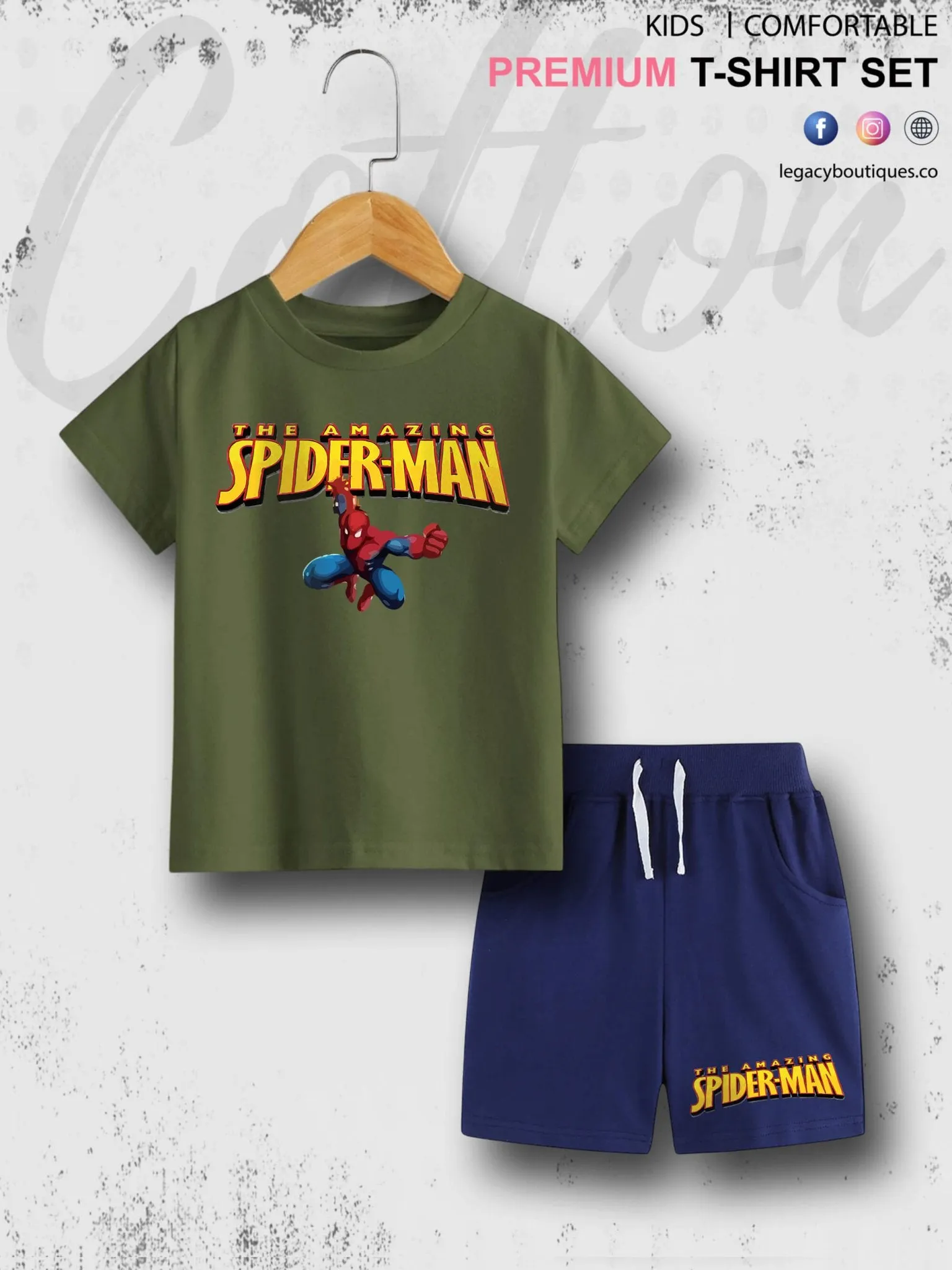 6 Month To 6 Year Babies The Amazing Print High Quality T-shirt Set