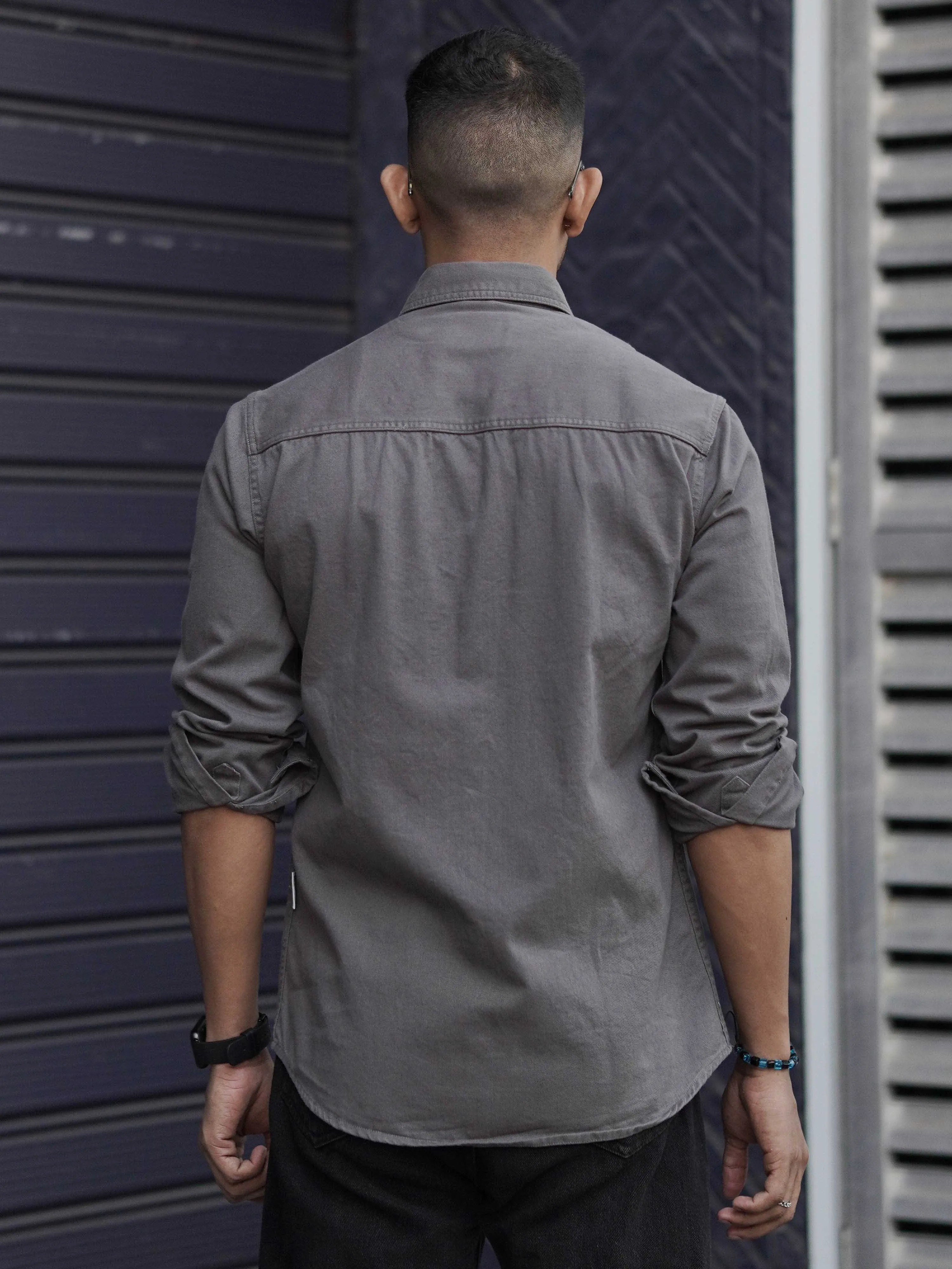 Ash Grey Solid Shirt