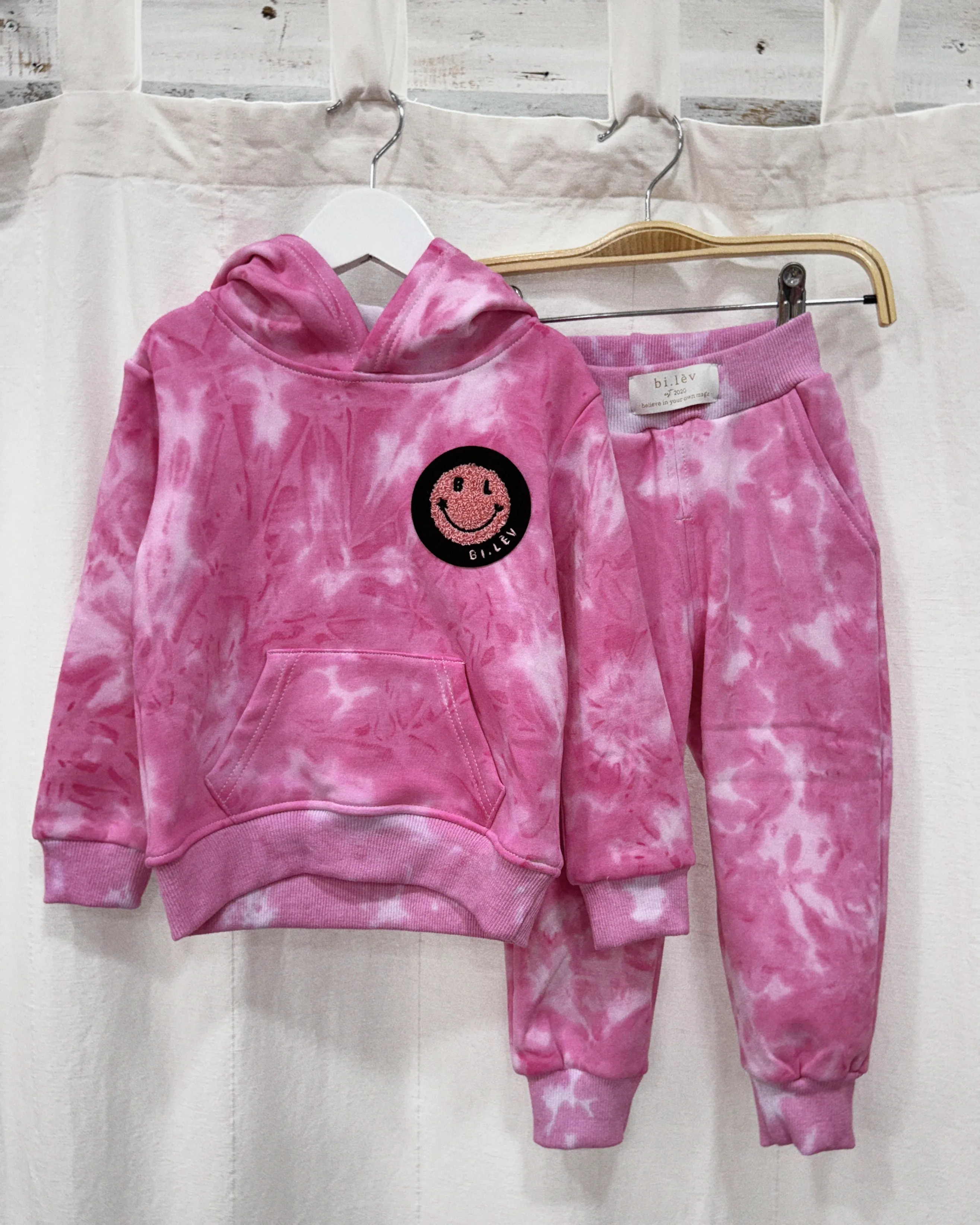 BABY & KIDS BL BUBBLE PINK tie-dye hoodie