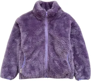 Baby Boys Girls Sherpa Fleece Jacket Full Zip Fall Windproof Coat Toddler Fuzzy Fleece Sweatshirt Kids Winter Coat
