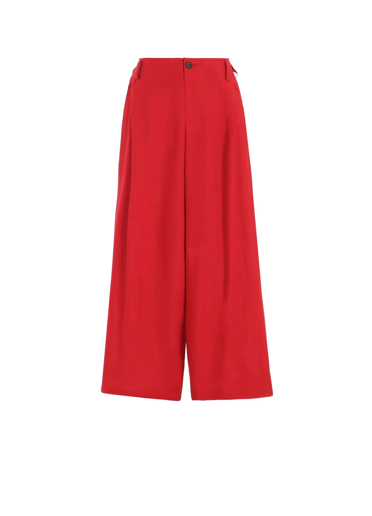 BACK SATIN CROSS WIDE TUCK PANTS