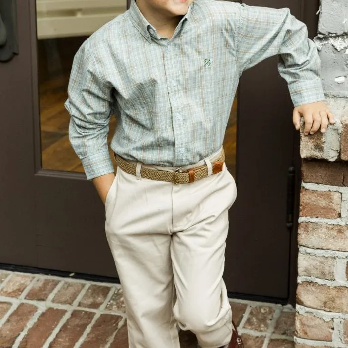 Bailey Boys Roscoe Button Down Shirt -Brownstone