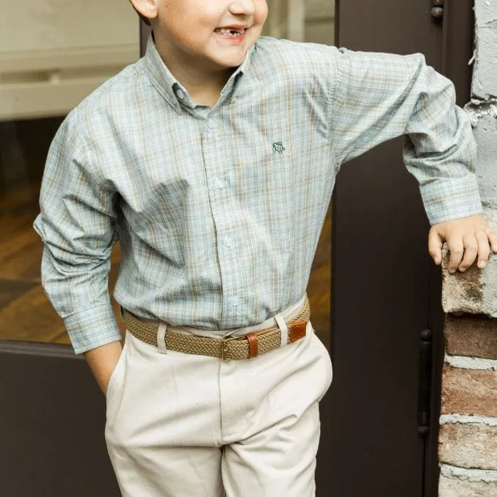 Bailey Boys Roscoe Button Down Shirt -Brownstone