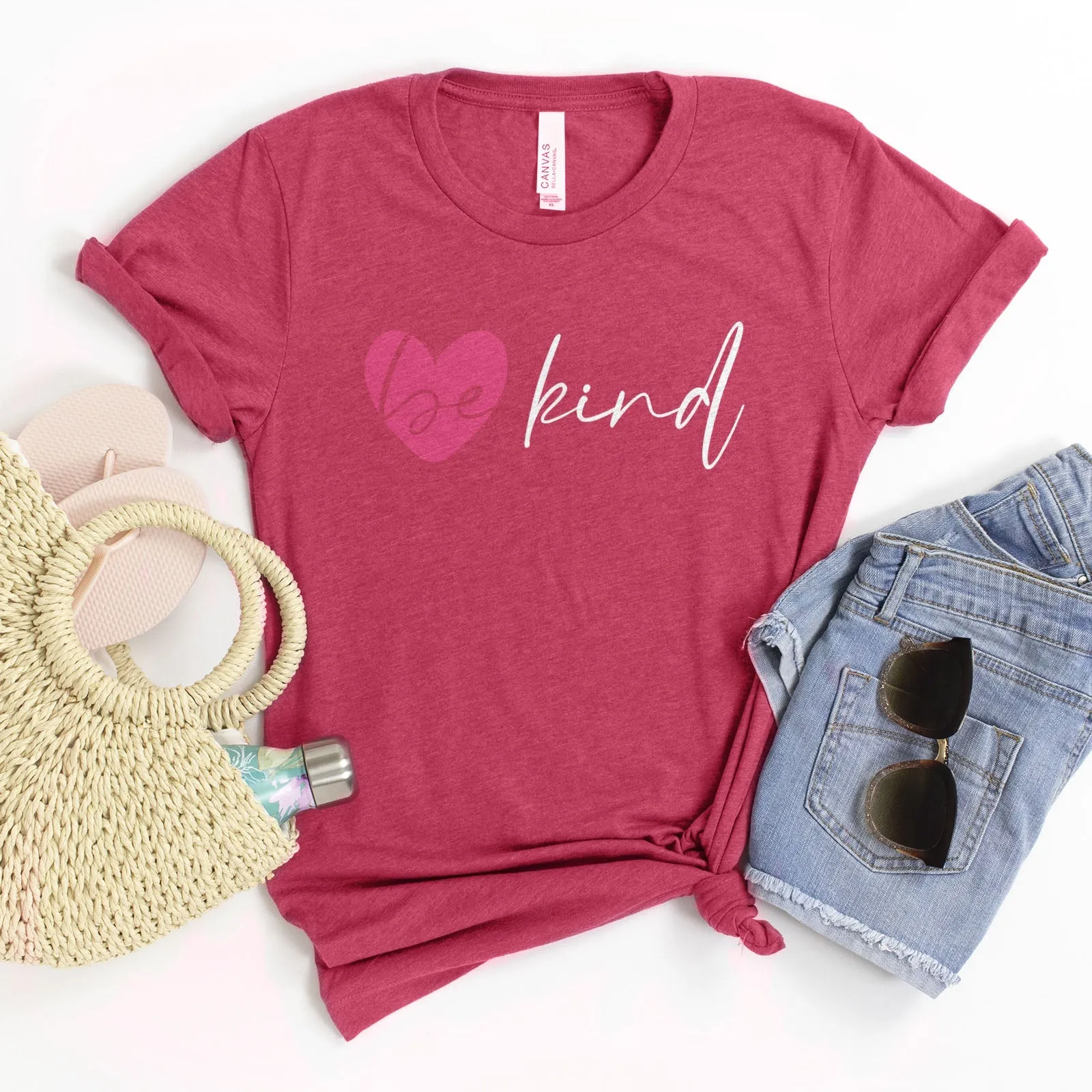 Be Kind Heart Tee Shirts For Women - Christian Shirts for Women - Religious Tee Shirts