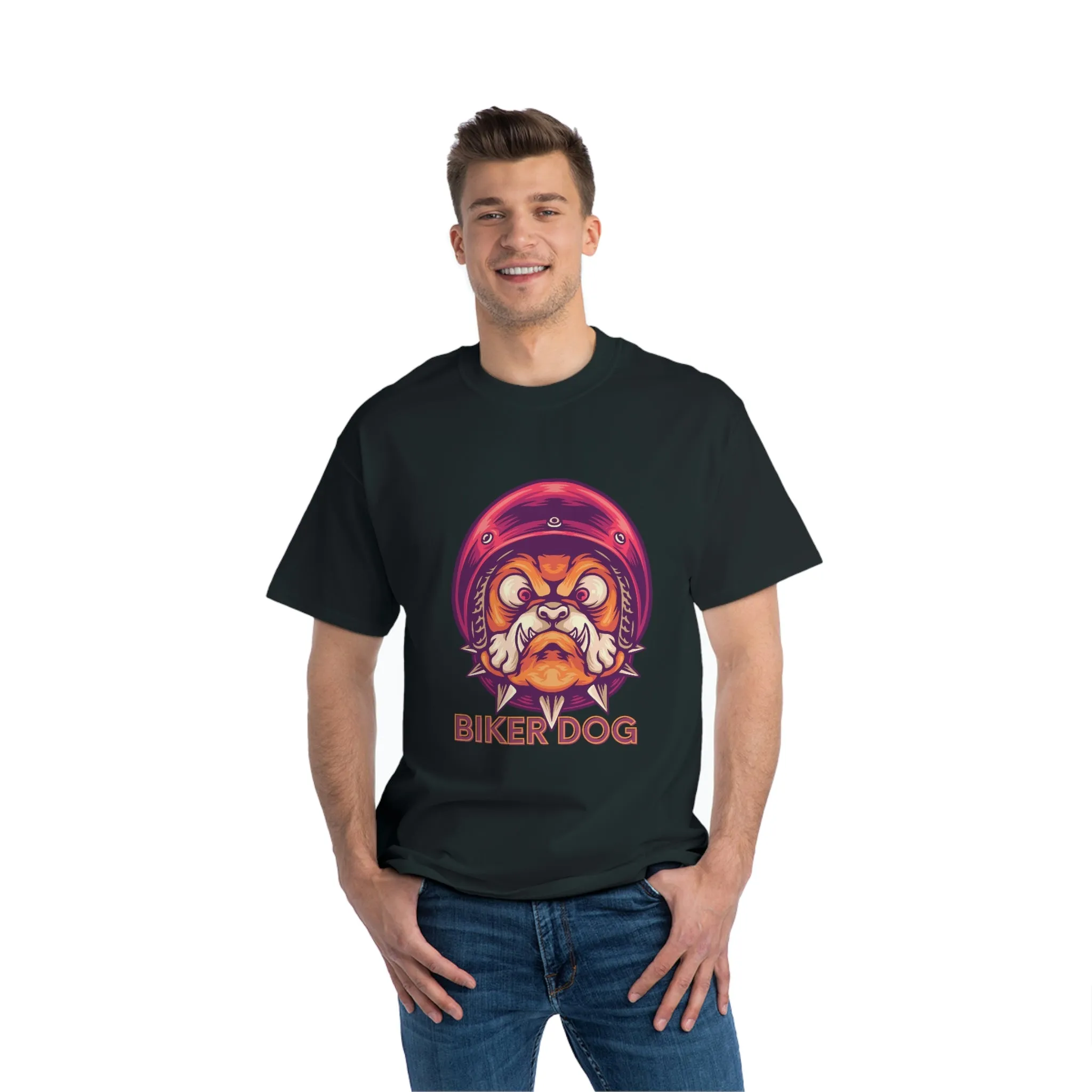 Biker Dog Beefy-T®  Short-Sleeve T-Shirt POD