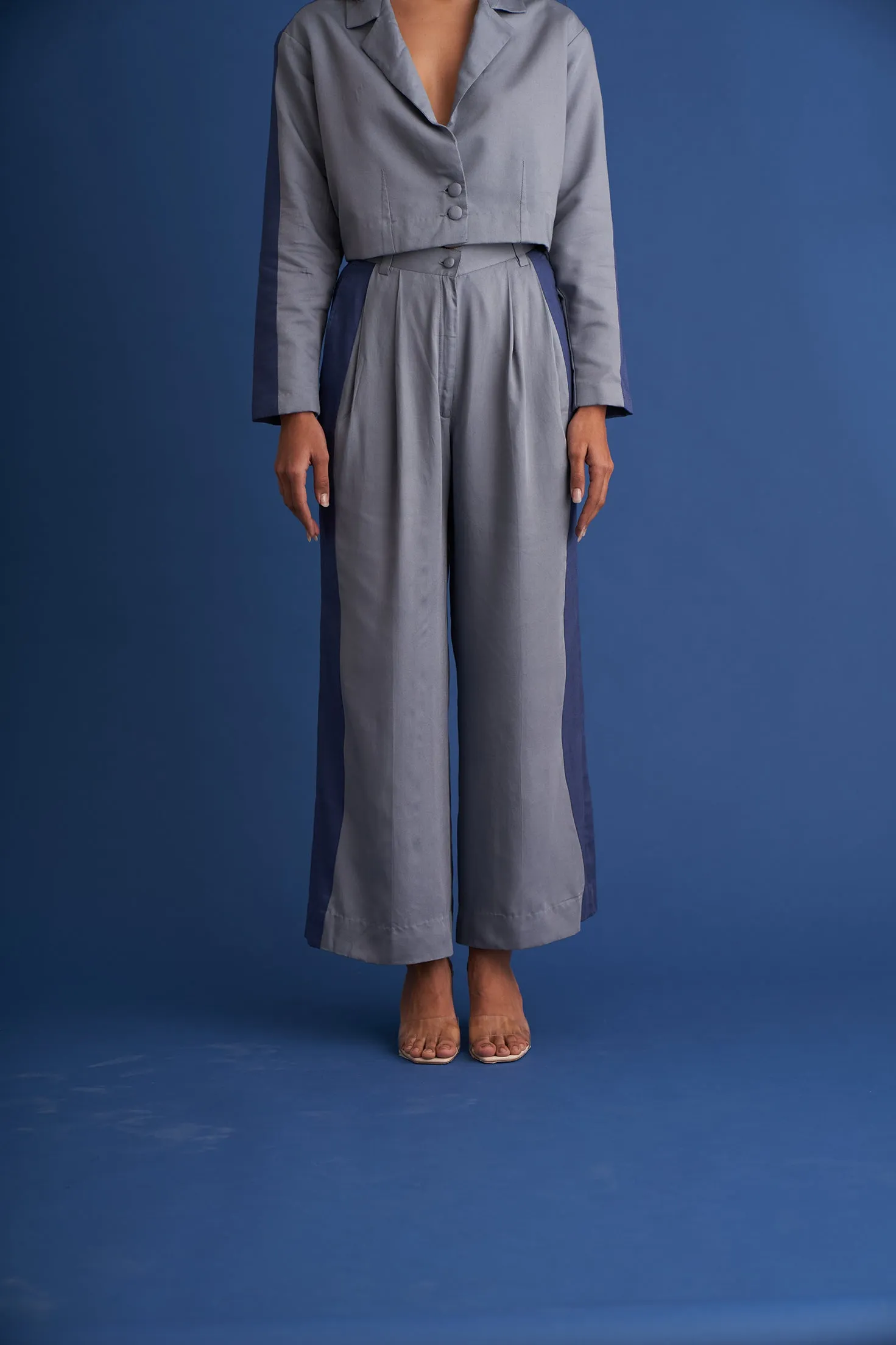 Blue Panel Pants
