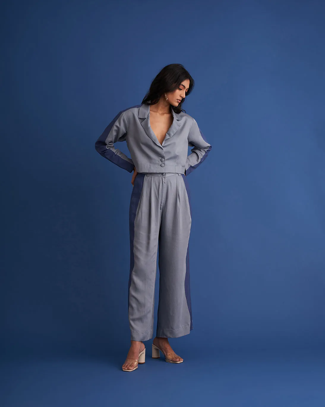 Blue Panel Pants