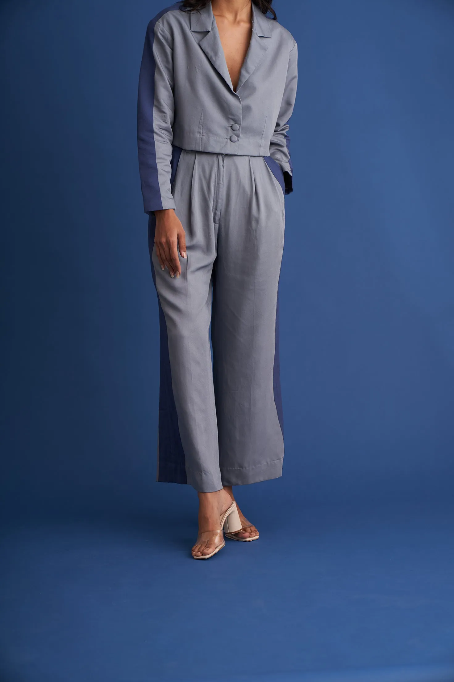 Blue Panel Pants
