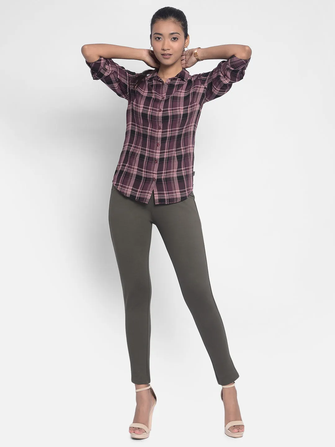 Brown Checked Shirts