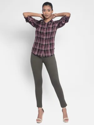 Brown Checked Shirts