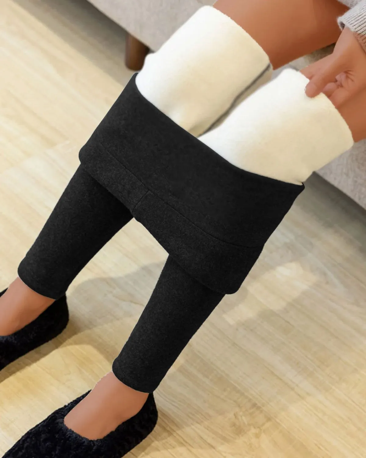 Brown Suger Baby Fleece Warm Leggings