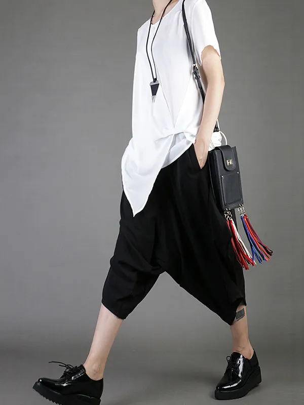Casual Chiffon Cropped T-Shirt