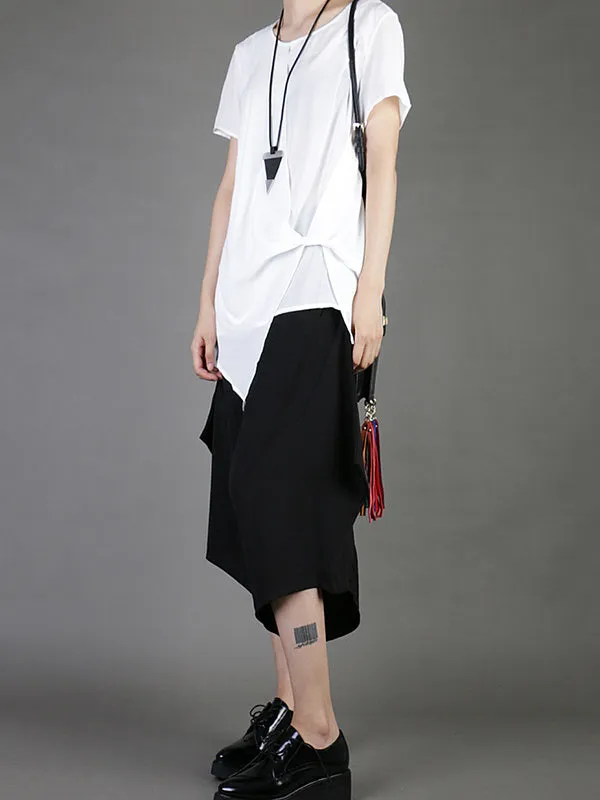 Casual Chiffon Cropped T-Shirt