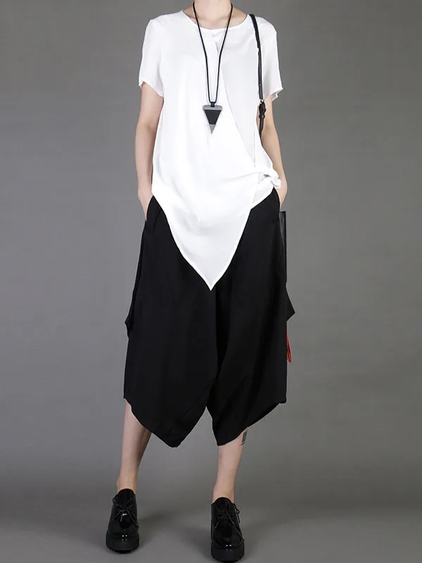 Casual Chiffon Cropped T-Shirt
