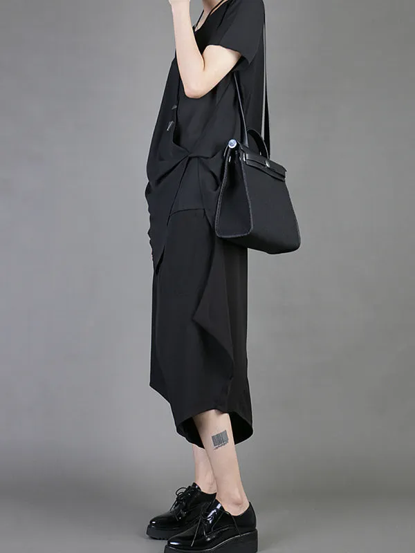 Casual Chiffon Cropped T-Shirt