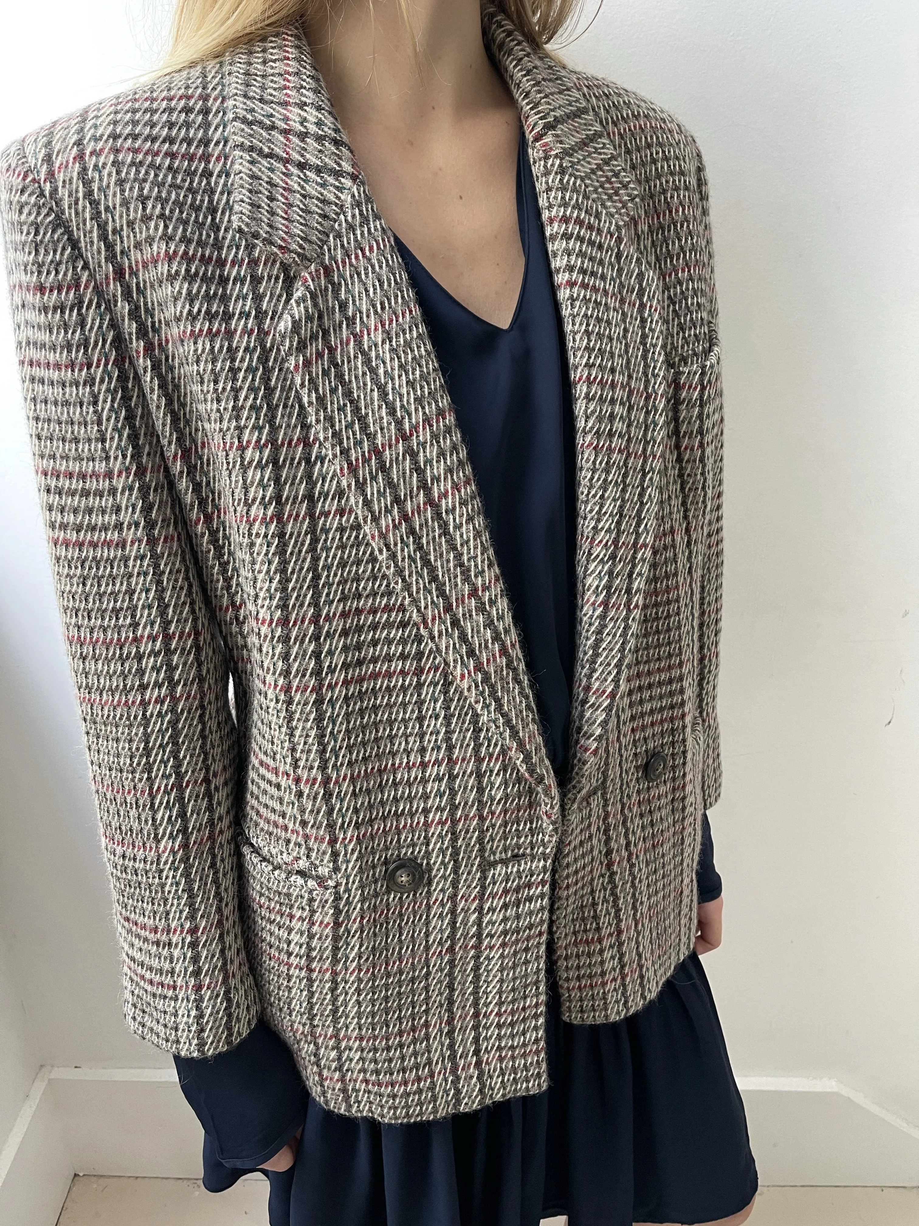 Checked Tweed Blazer