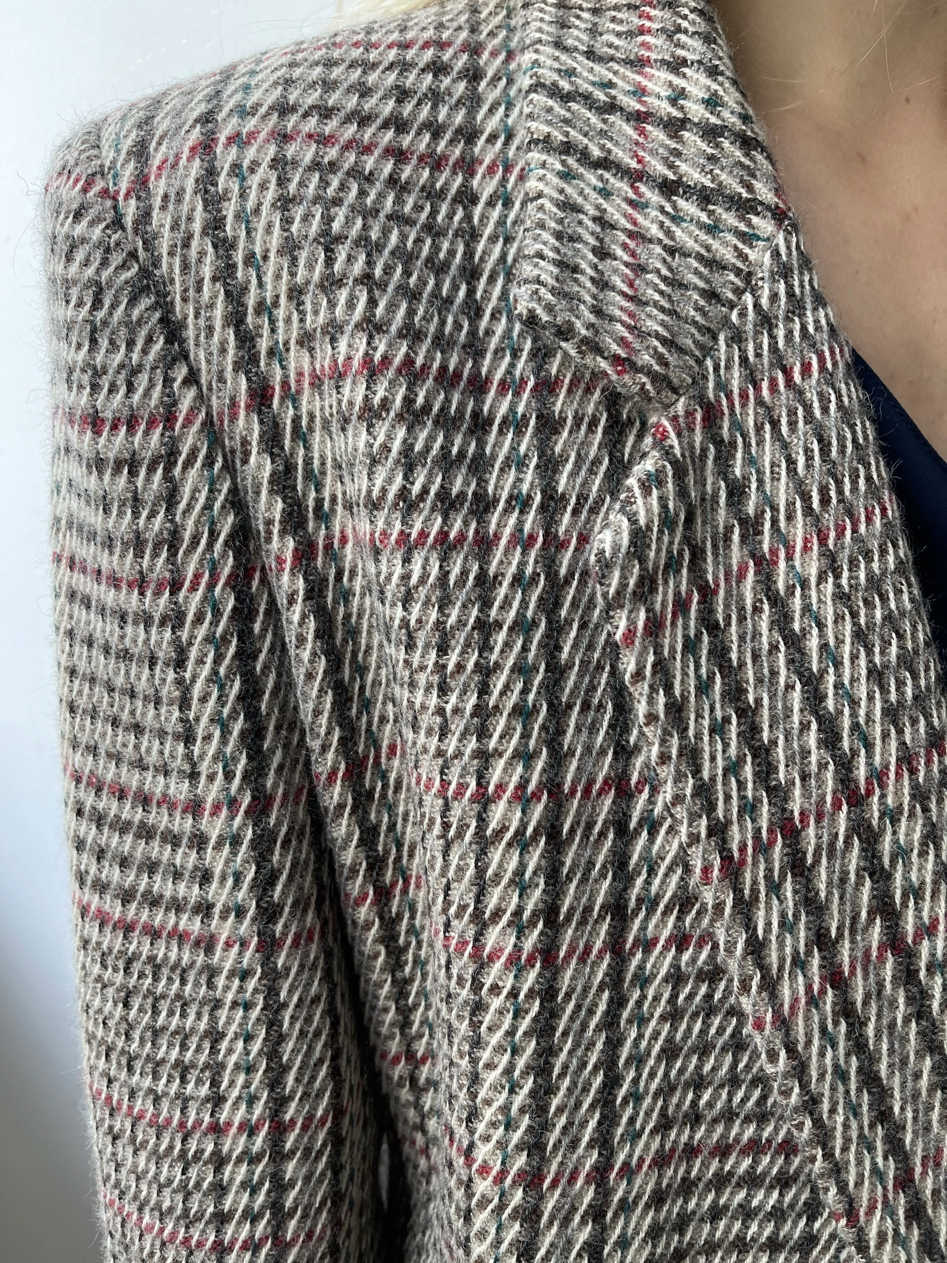 Checked Tweed Blazer