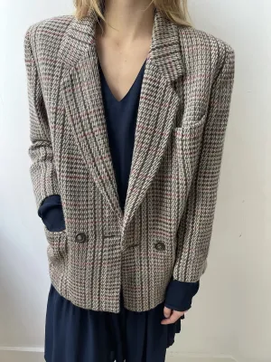 Checked Tweed Blazer
