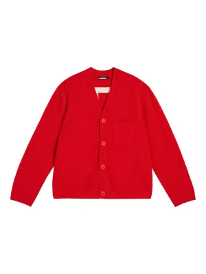 Clarke Knitted Cardigan / Fiery Red