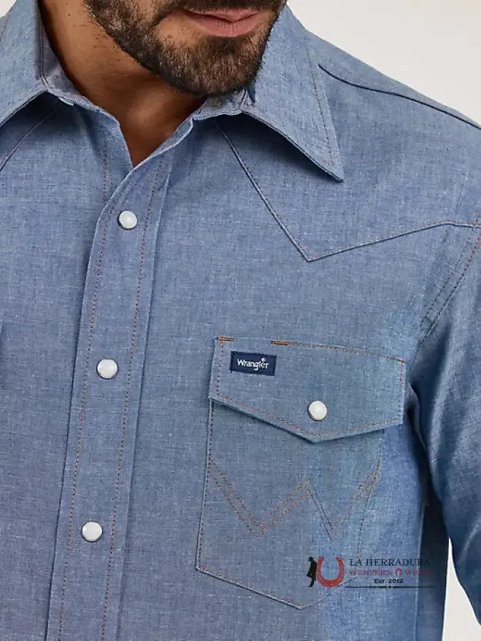 COWBOY CUT® FIRM FINISH LONG SLEEVE WESTERN SNAP SOLID WORK SHIRT - 1699