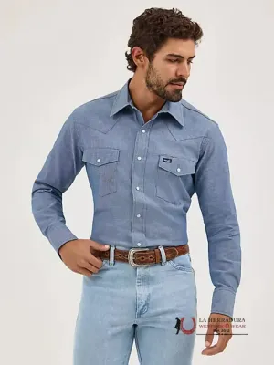 COWBOY CUT® FIRM FINISH LONG SLEEVE WESTERN SNAP SOLID WORK SHIRT - 1699