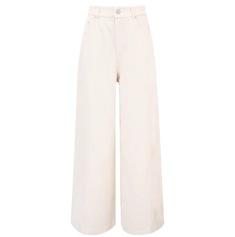 Cream Wide Leg Trousers