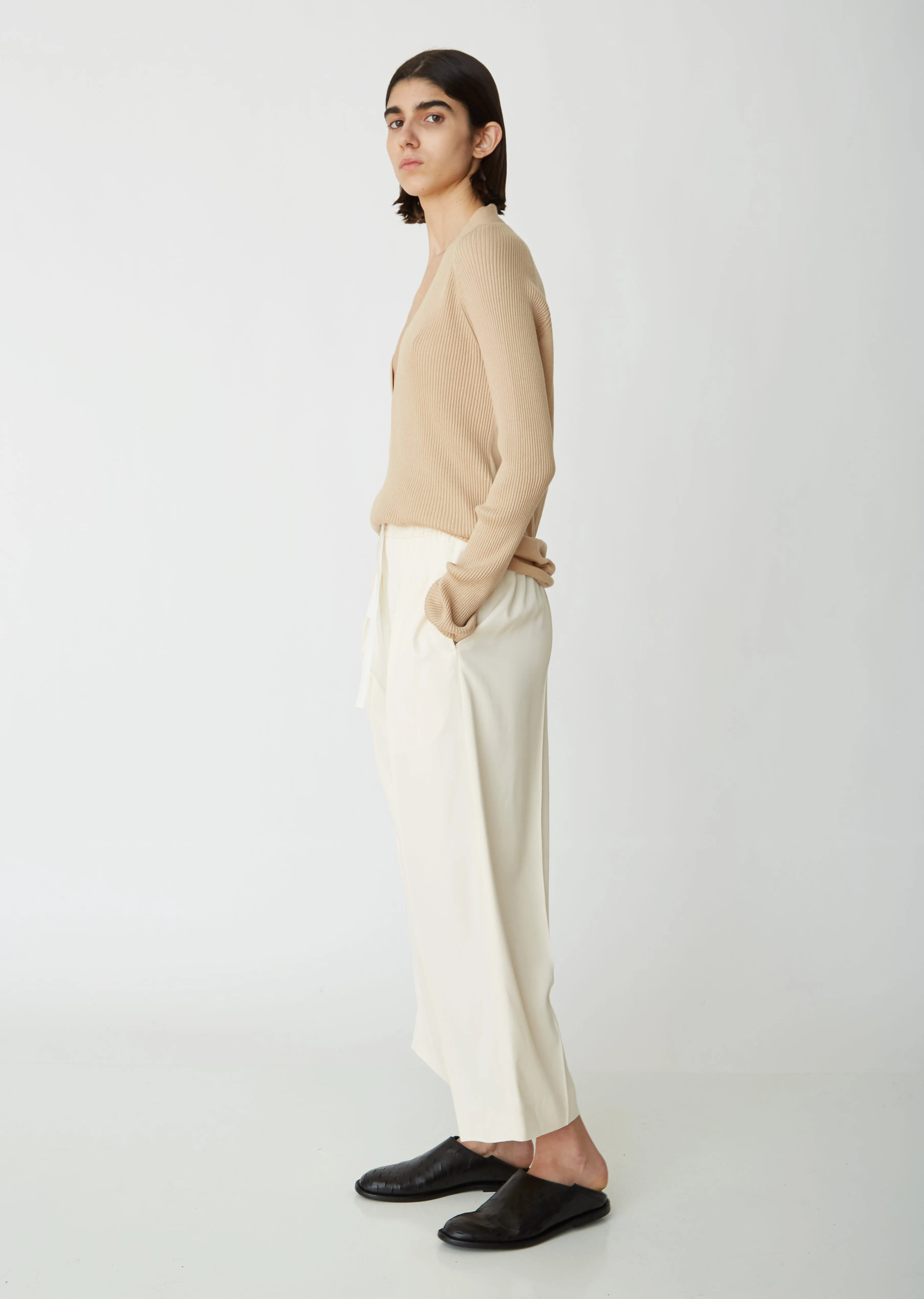 Cropped Darted Trousers