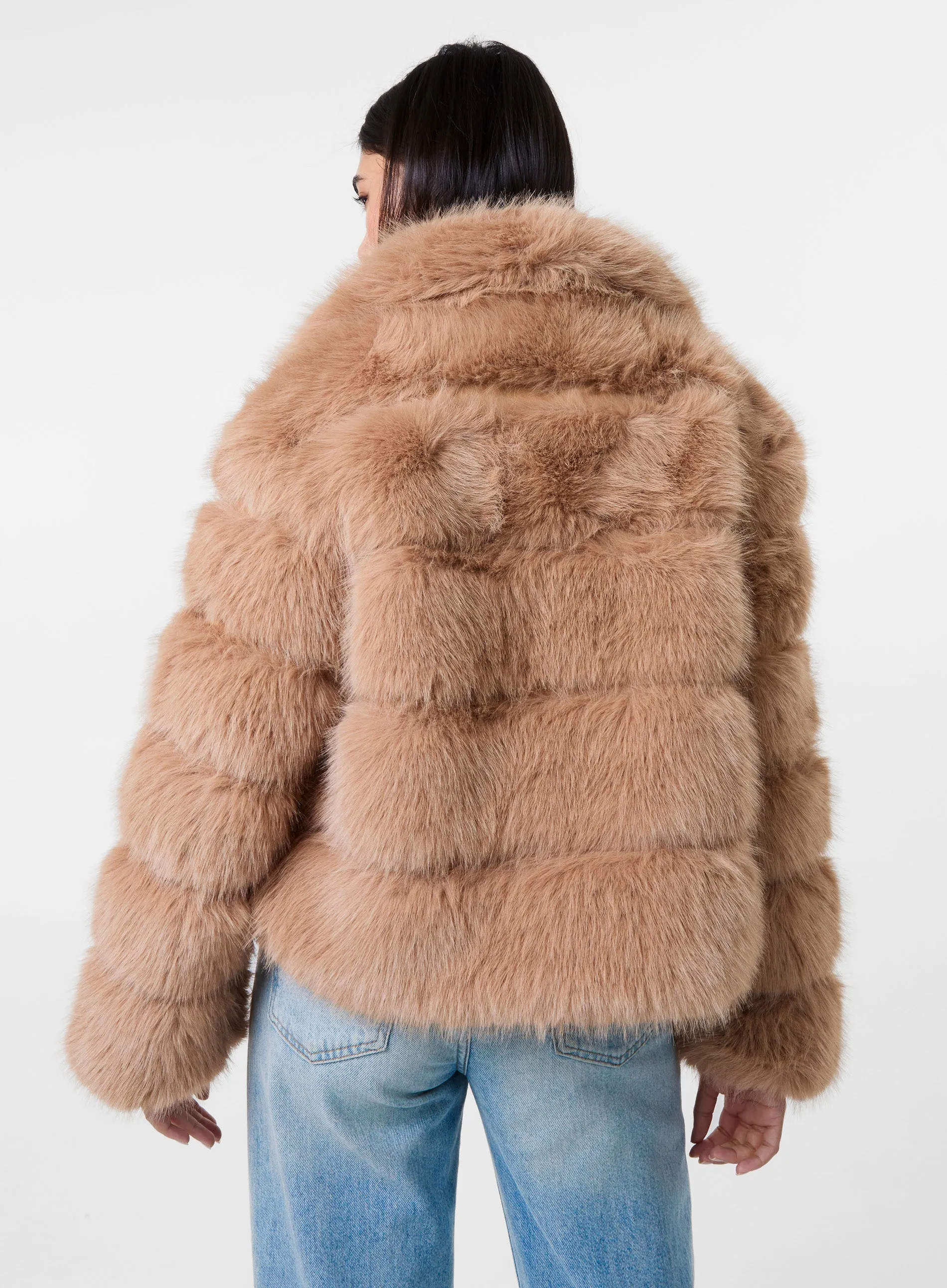Cropped Fur Pelted Jacket
