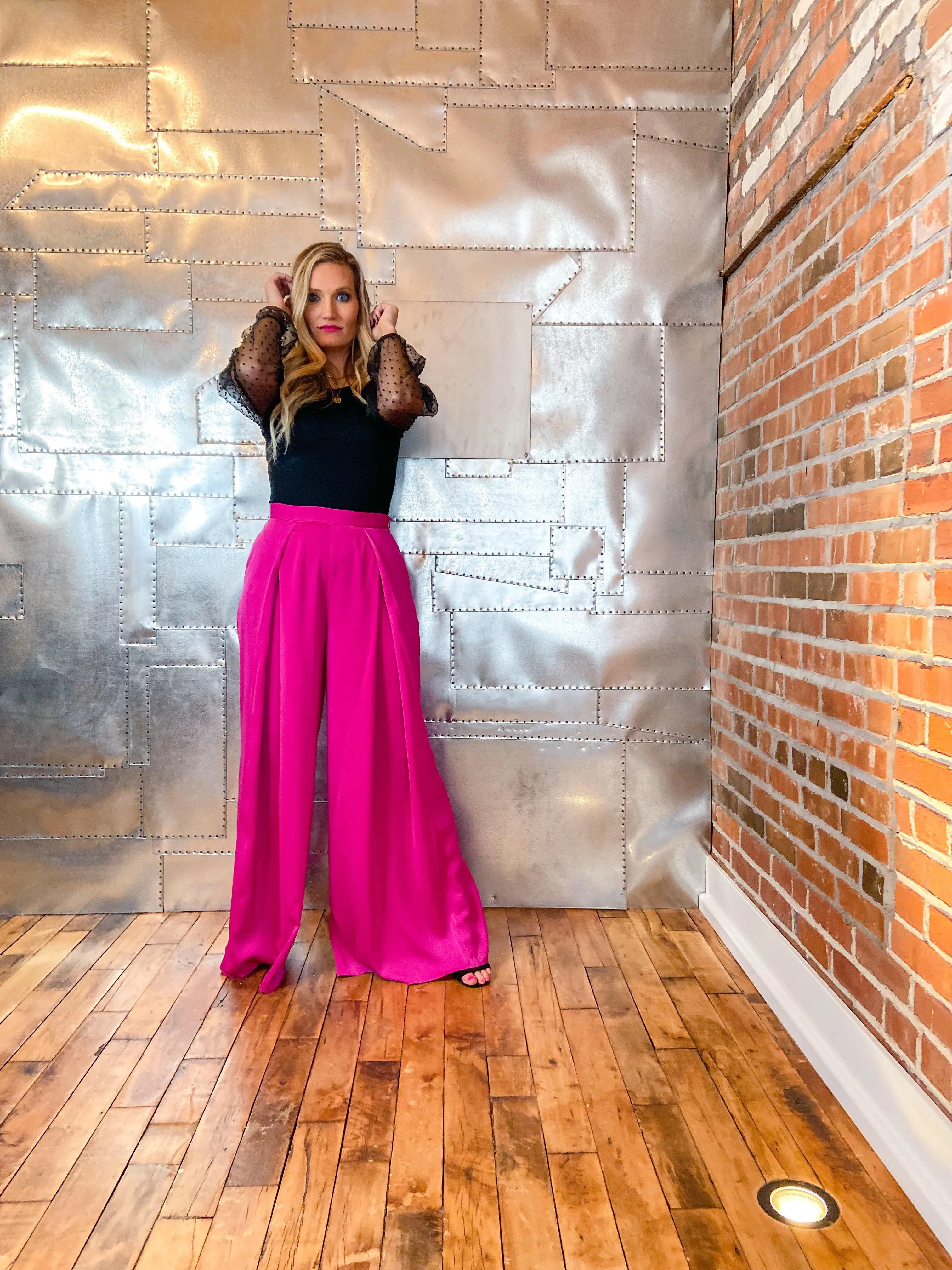 Danielle Pleated Wide Leg Pants