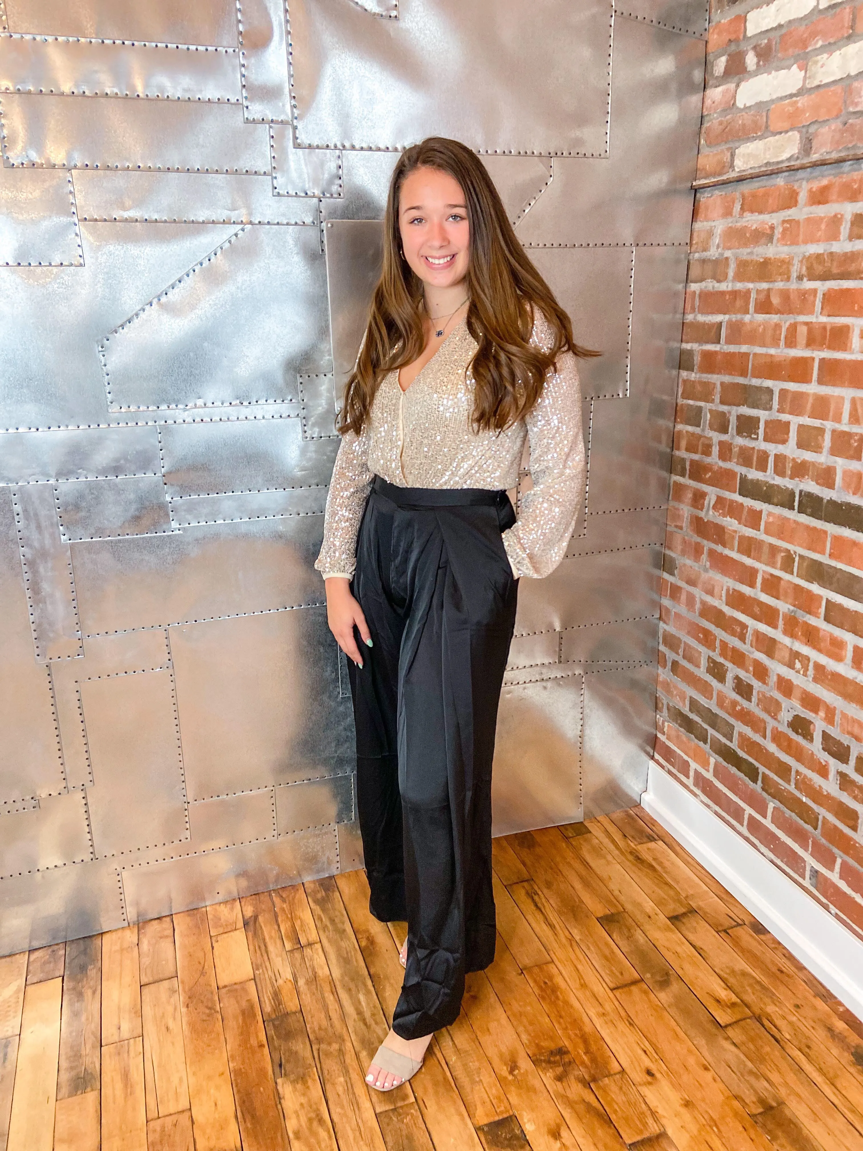 Danielle Pleated Wide Leg Pants