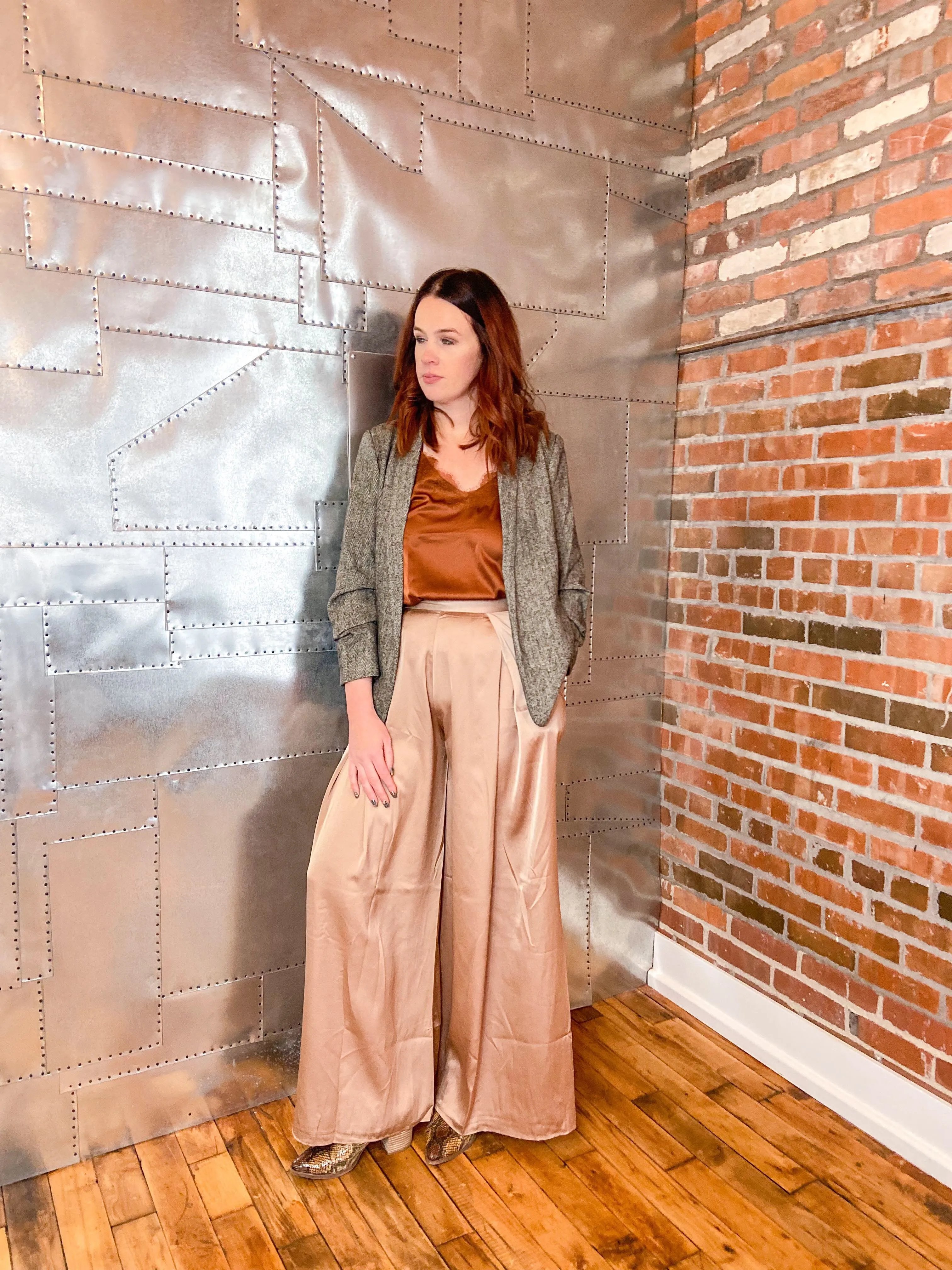 Danielle Pleated Wide Leg Pants