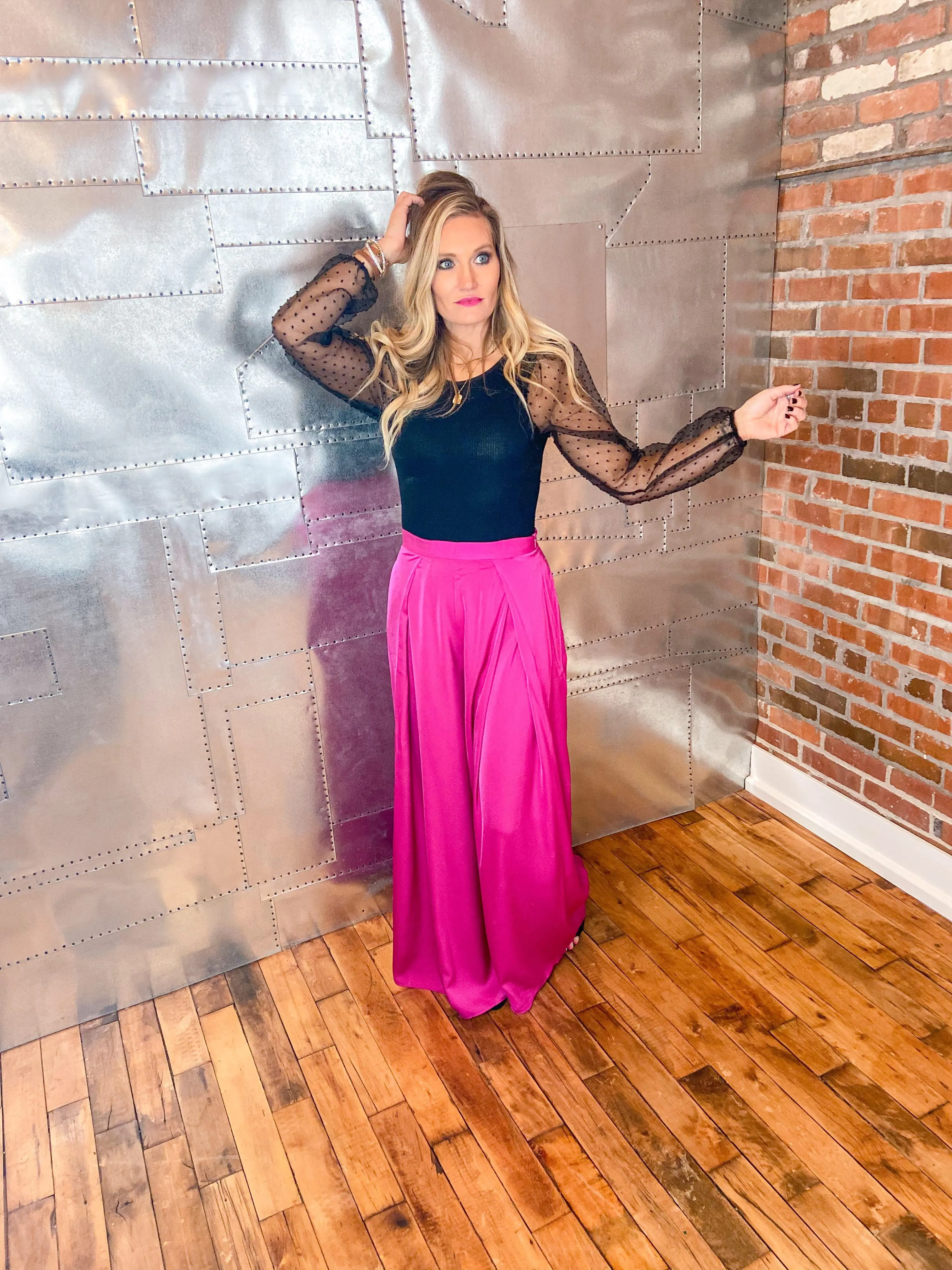 Danielle Pleated Wide Leg Pants