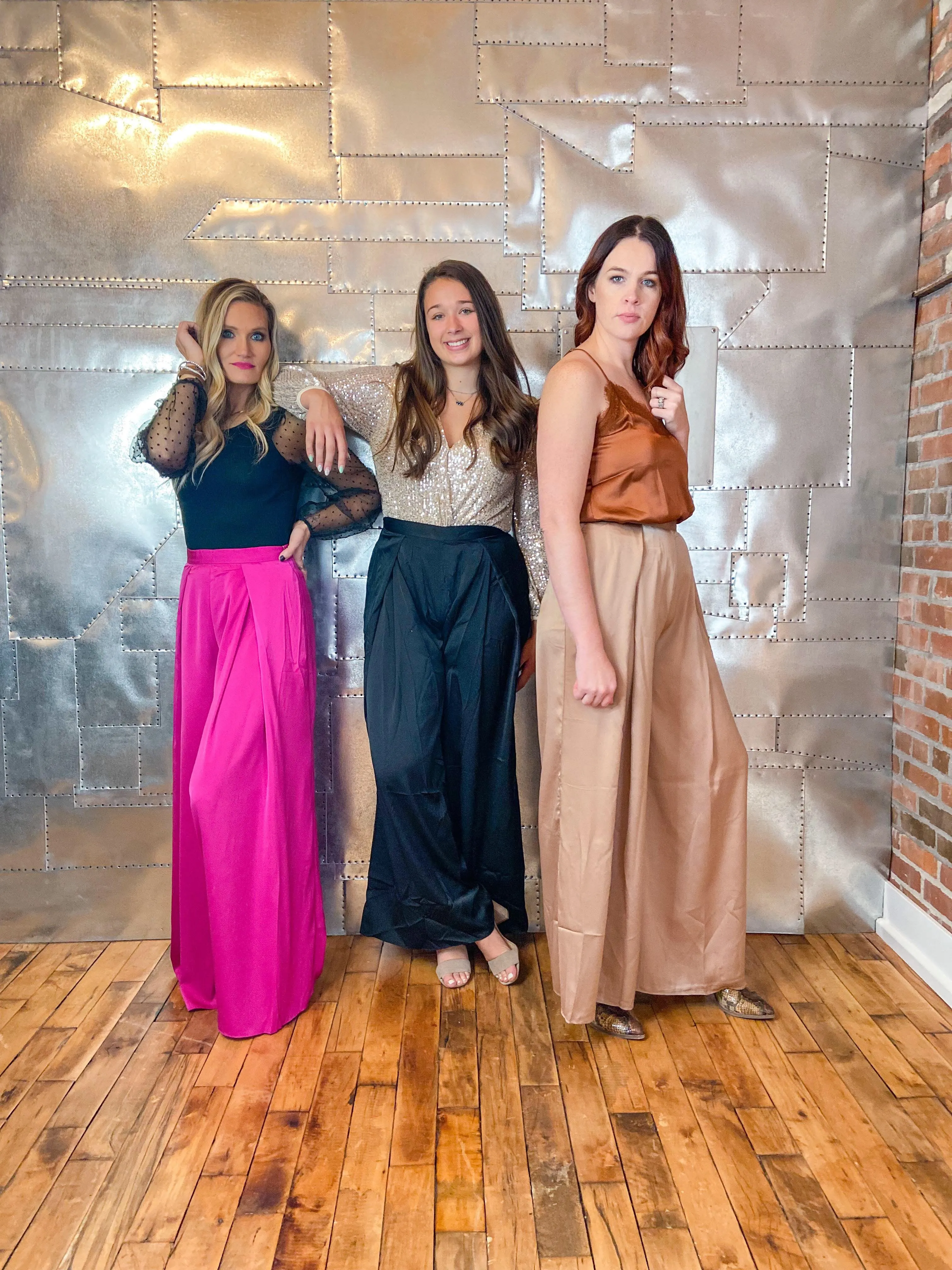 Danielle Pleated Wide Leg Pants