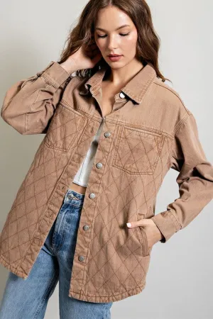 Eesome Quilted Button Down Jacket
