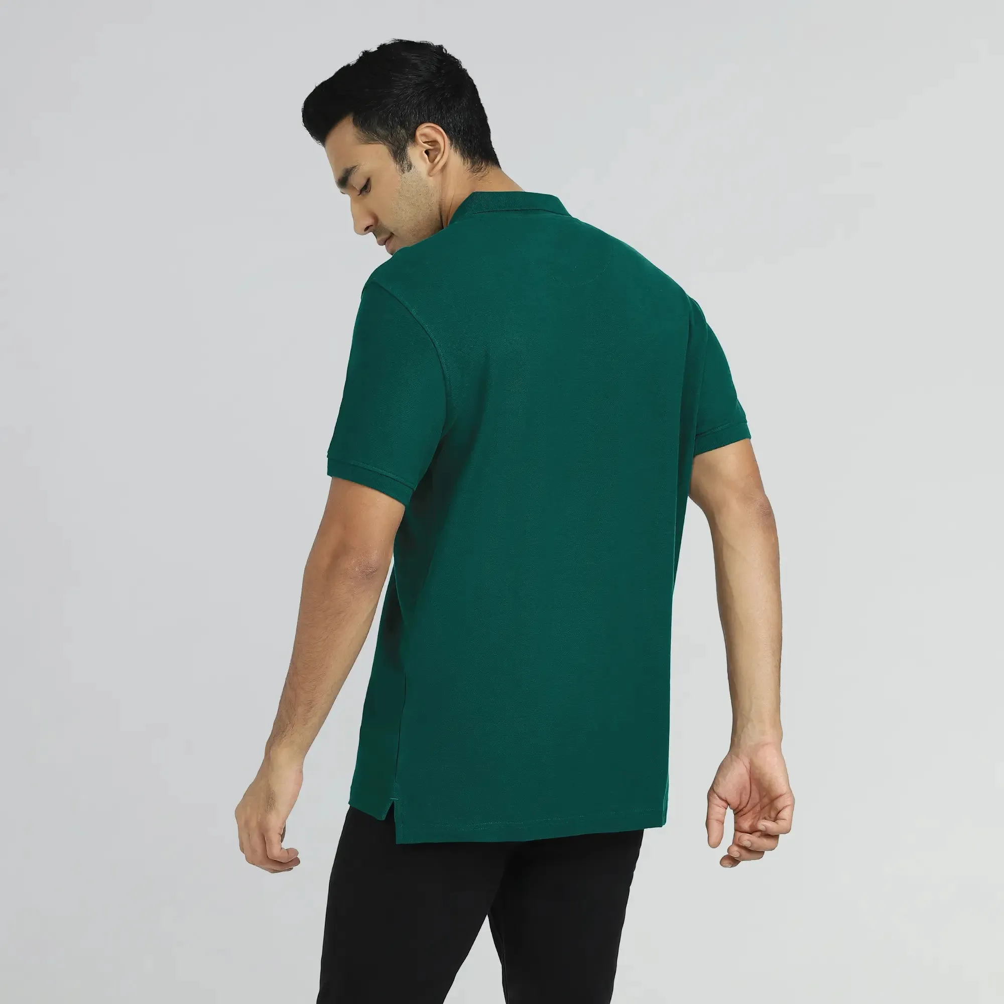 Element Combed Cotton Polo T-shirts Forest Green