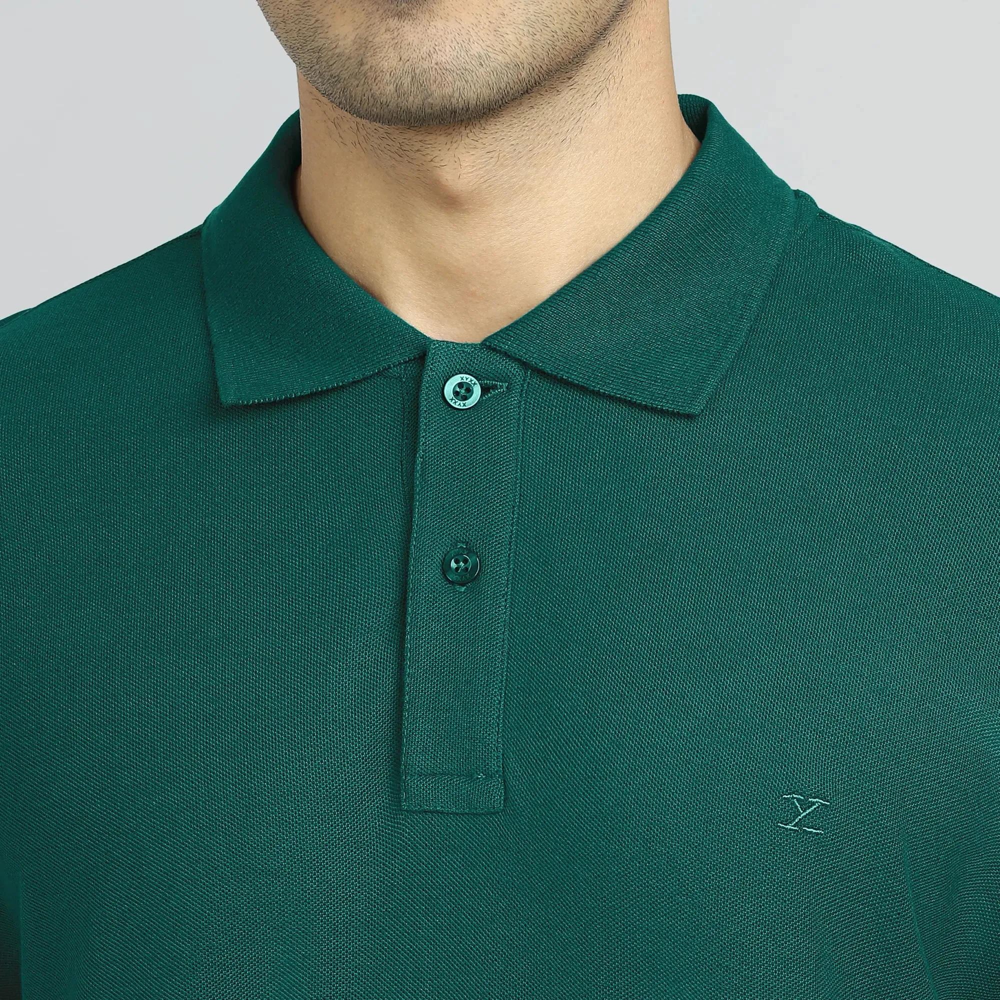 Element Combed Cotton Polo T-shirts Forest Green