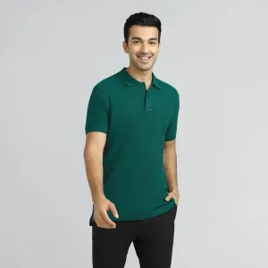 Element Combed Cotton Polo T-shirts Forest Green