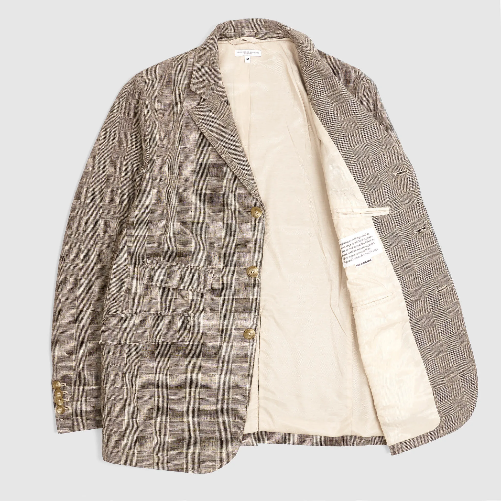 Engineered Garments Glen Plaid Jacket Blazer Grey