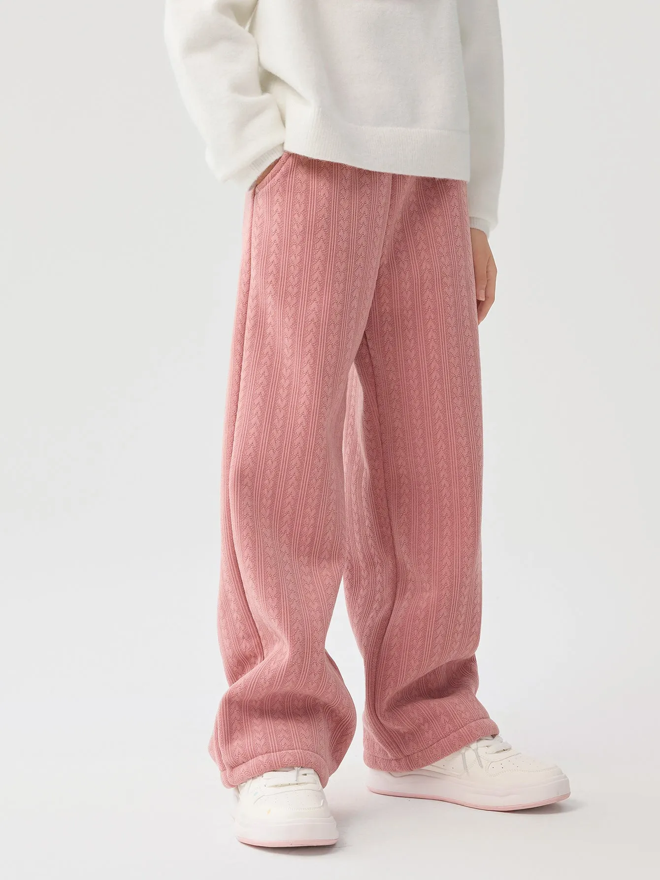 Girl Kid 3D Heart Straight Pants