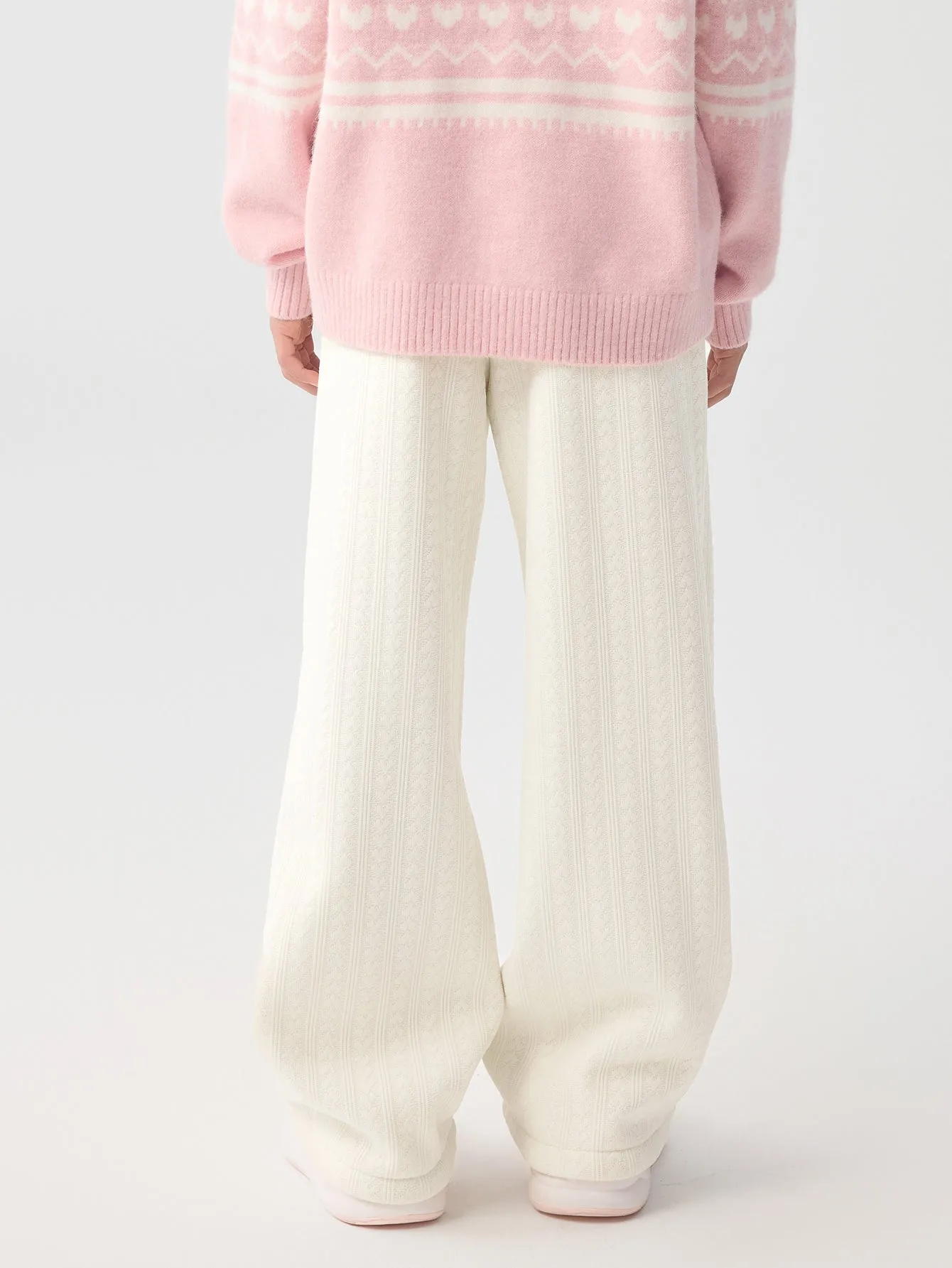 Girl Kid 3D Heart Straight Pants