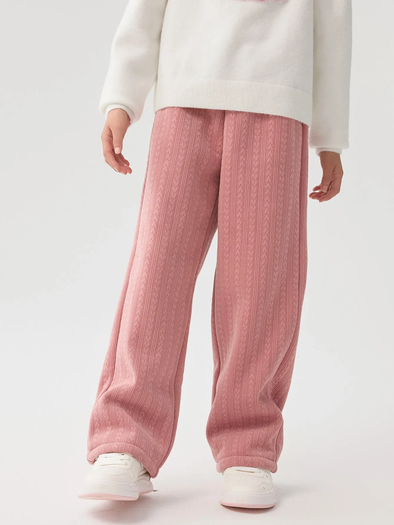 Girl Kid 3D Heart Straight Pants