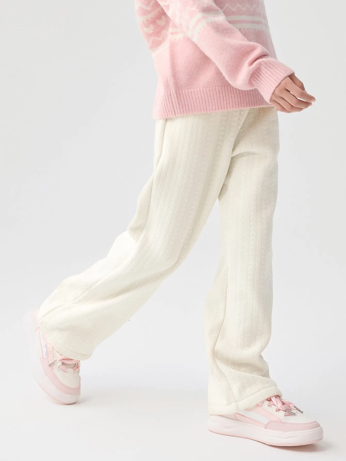 Girl Kid 3D Heart Straight Pants