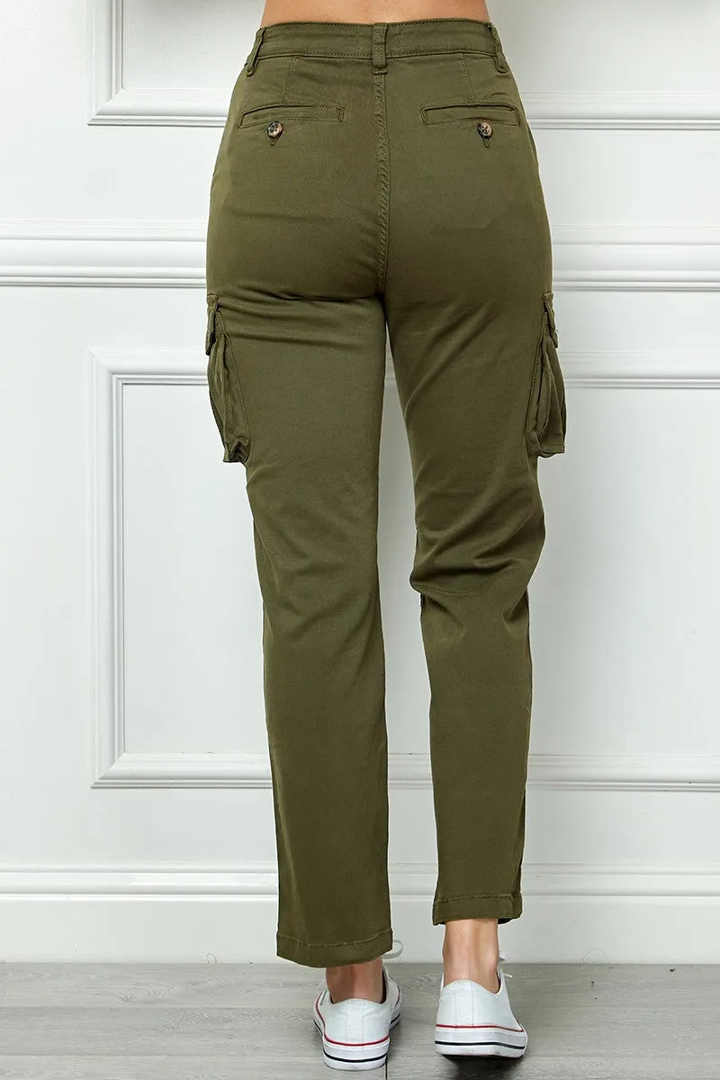 High Rise Super Stretch Cargo Pants
