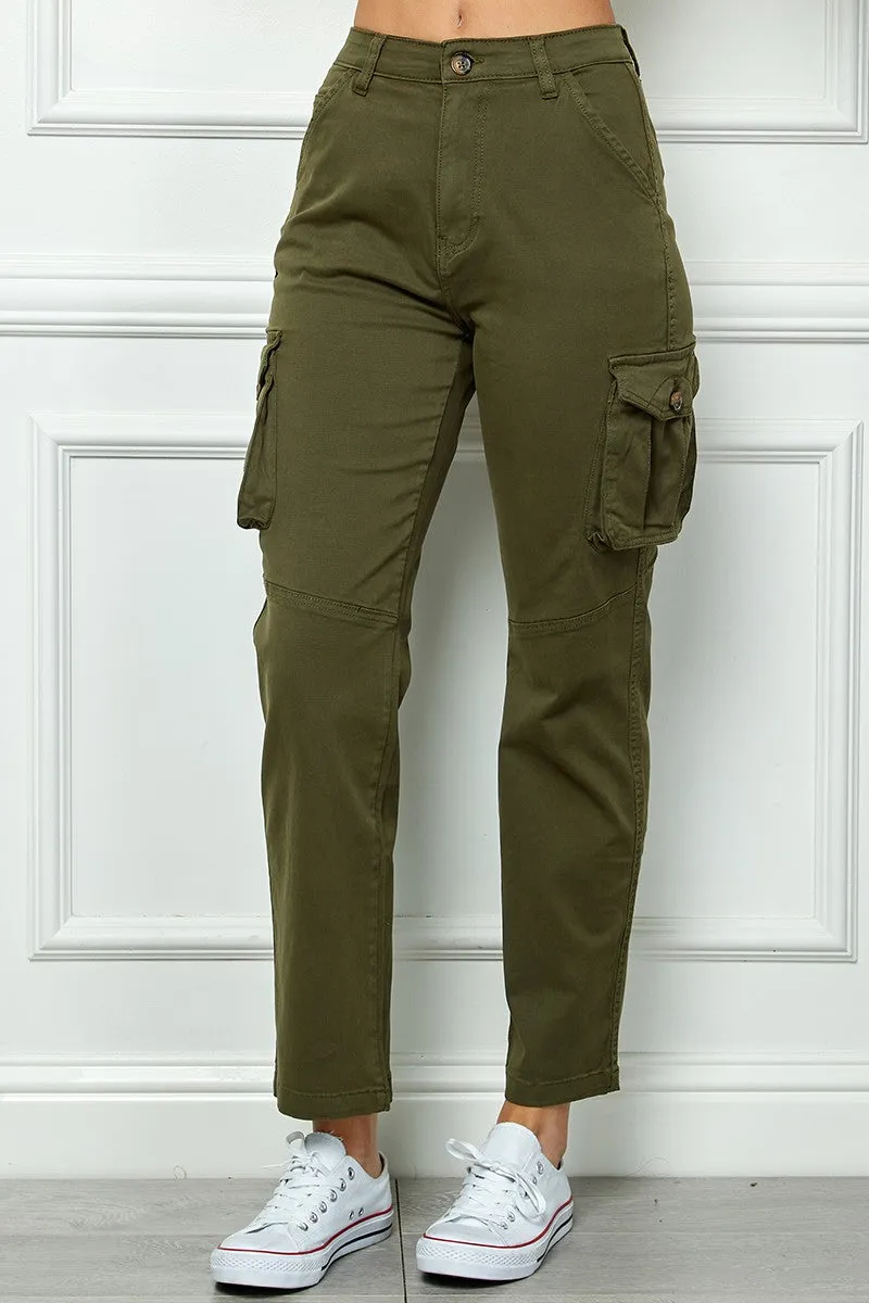 High Rise Super Stretch Cargo Pants