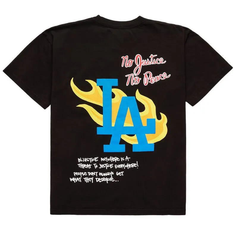 Homme   Femme LA Riots Black Tee
