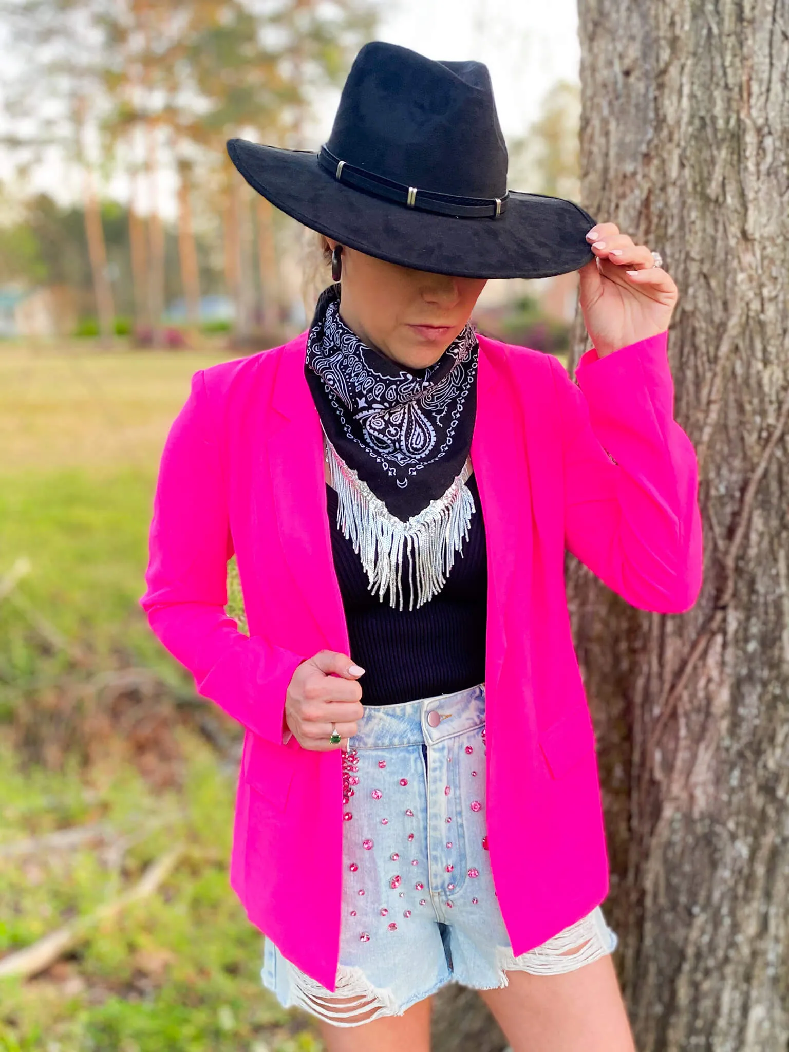 Hot Pink or Classic White Blazer