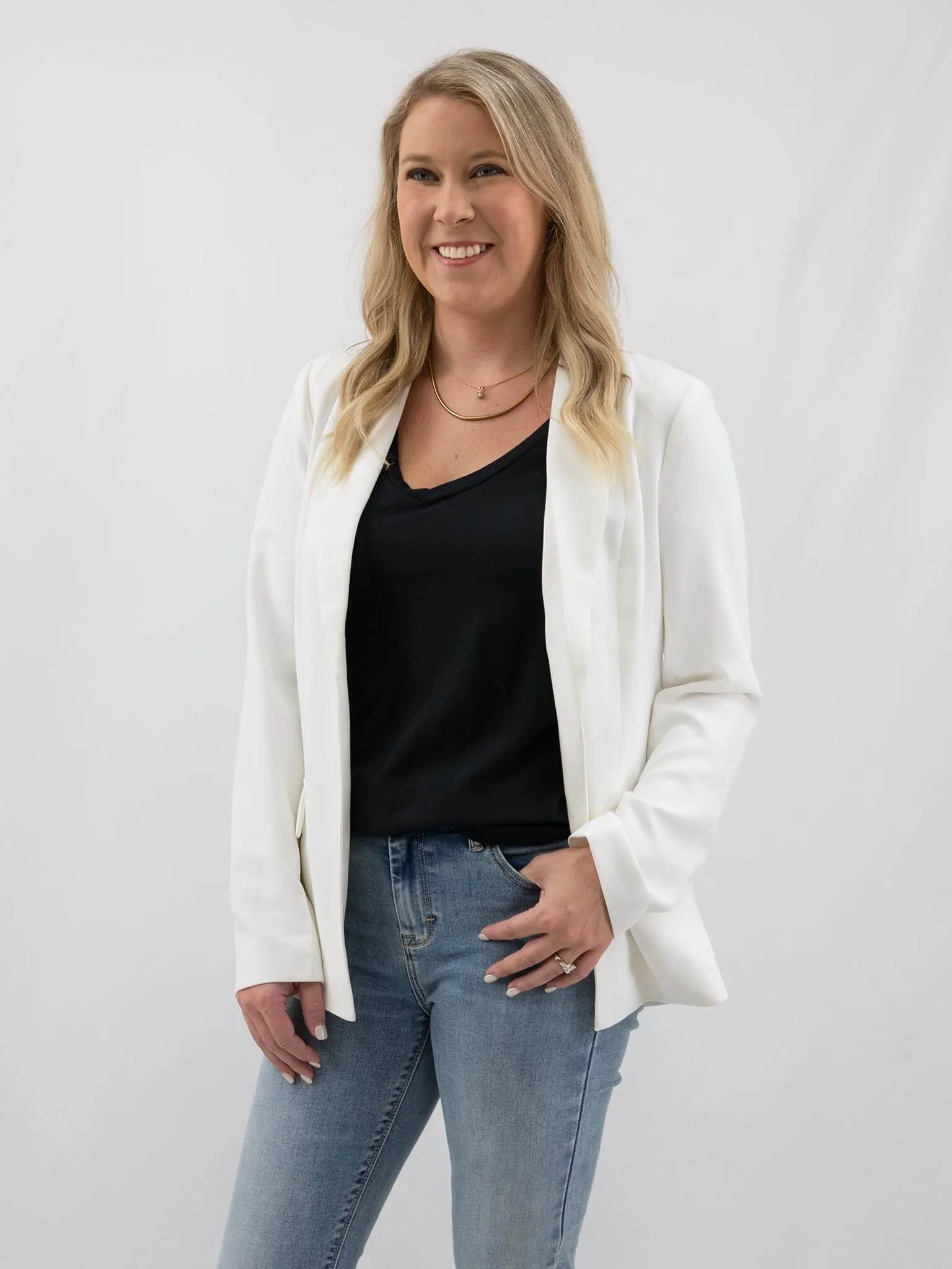 Hot Pink or Classic White Blazer