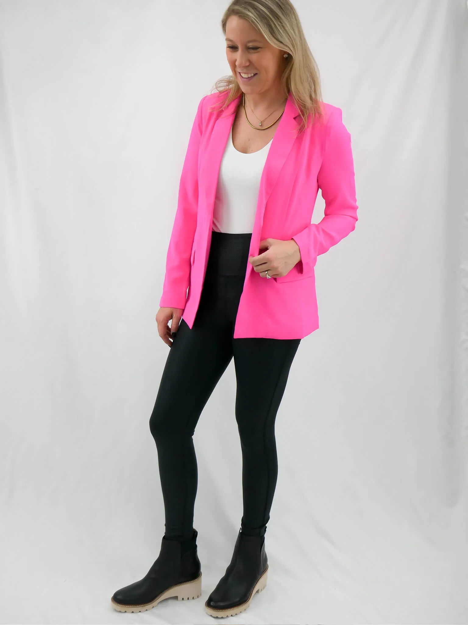 Hot Pink or Classic White Blazer